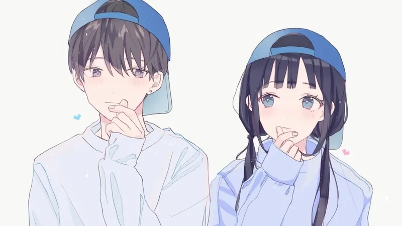 Hình ảnh anime nam nữ thể hiện tình yêu và sự ngọt ngào