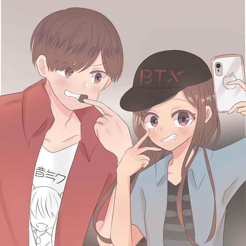 Ảnh anime nam nữ yêu nhau thể hiện sự lãng mạn và ngọt ngào