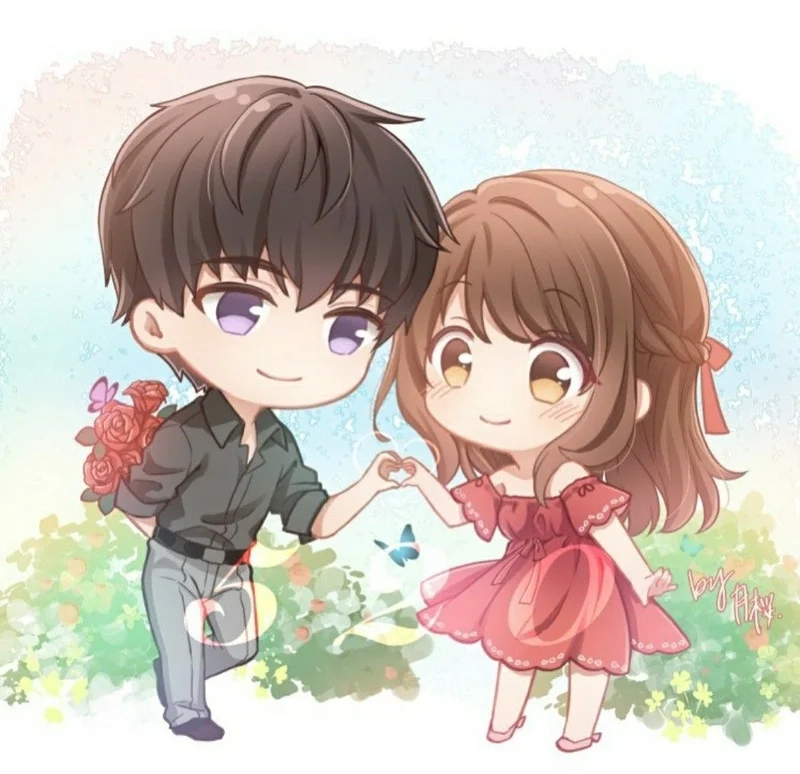 Ảnh chibi cute đôi mang đến sự đáng yêu và vui nhộn
