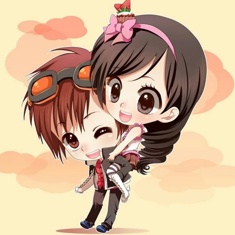 Ảnh chibi cặp đôi cute sẽ làm cho bạn cảm thấy vui vẻ hơn
