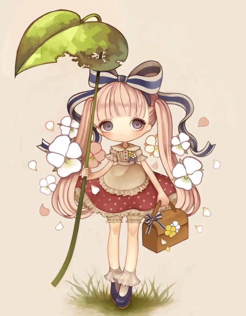 Hình ảnh chibi nữ cute đơn giản sẽ khiến bạn cảm thấy dễ chịu