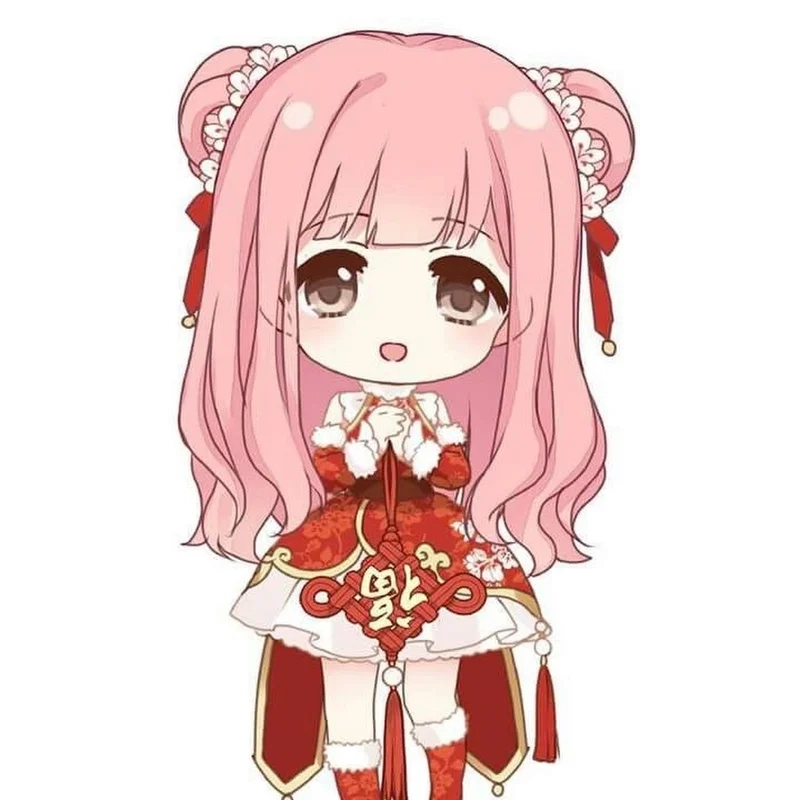 Hình ảnh chibi nữ cute ngầu thể hiện sự mạnh mẽ và cá tính