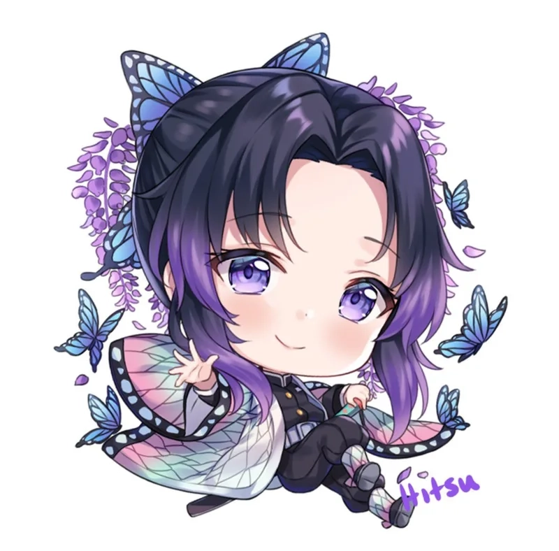 Shinobu chibi dễ thương là hình mẫu lý tưởng cho những ai yêu thích sự ngọt ngào