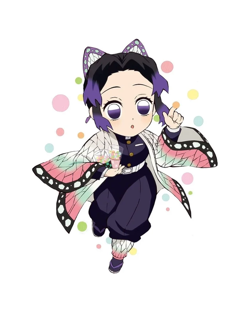 Hình Shinobu chibi thể hiện sự dễ thương trong từng chi tiết