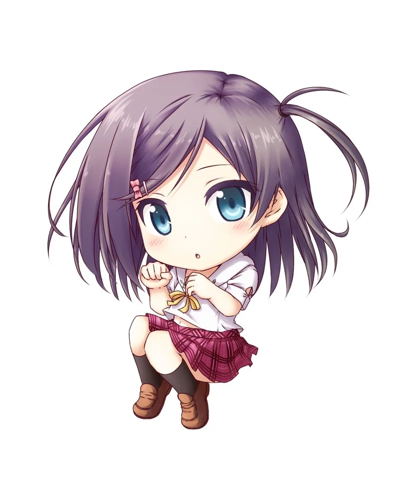 Hình anime nữ cute chibi là lựa chọn lý tưởng cho fan yêu thích sự dễ thương