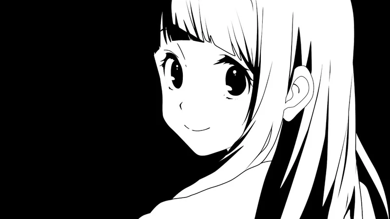 Hình nền đen trắng anime tạo không gian sống động cho trang cá nhân