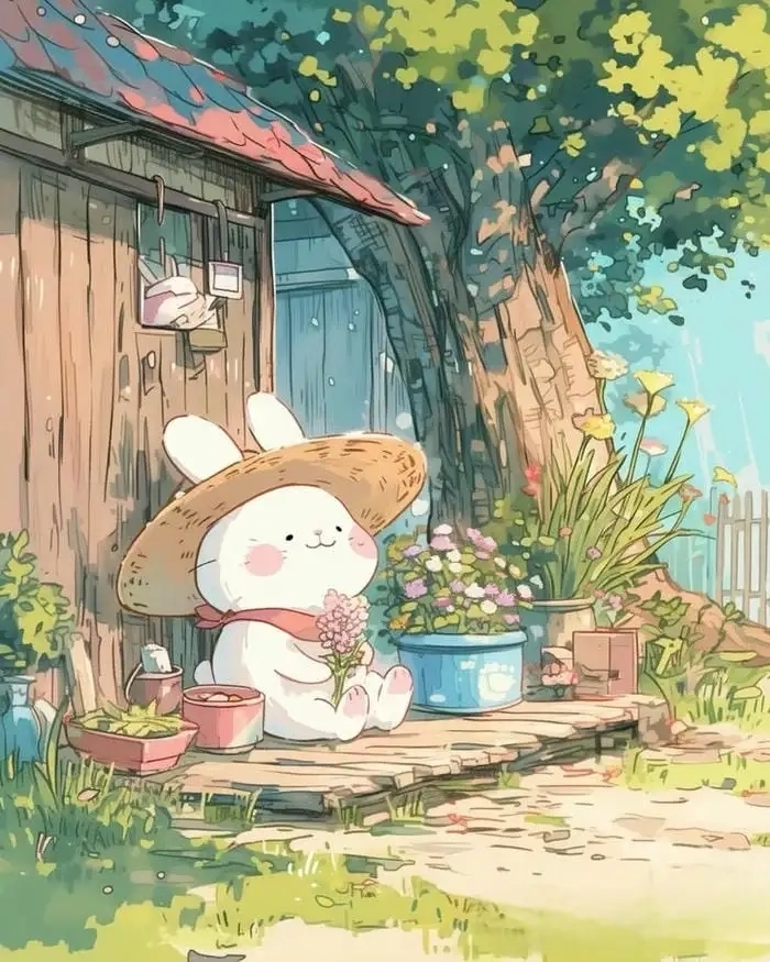 Chọn avatar thỏ trắng thanh lịch và đáng yêu