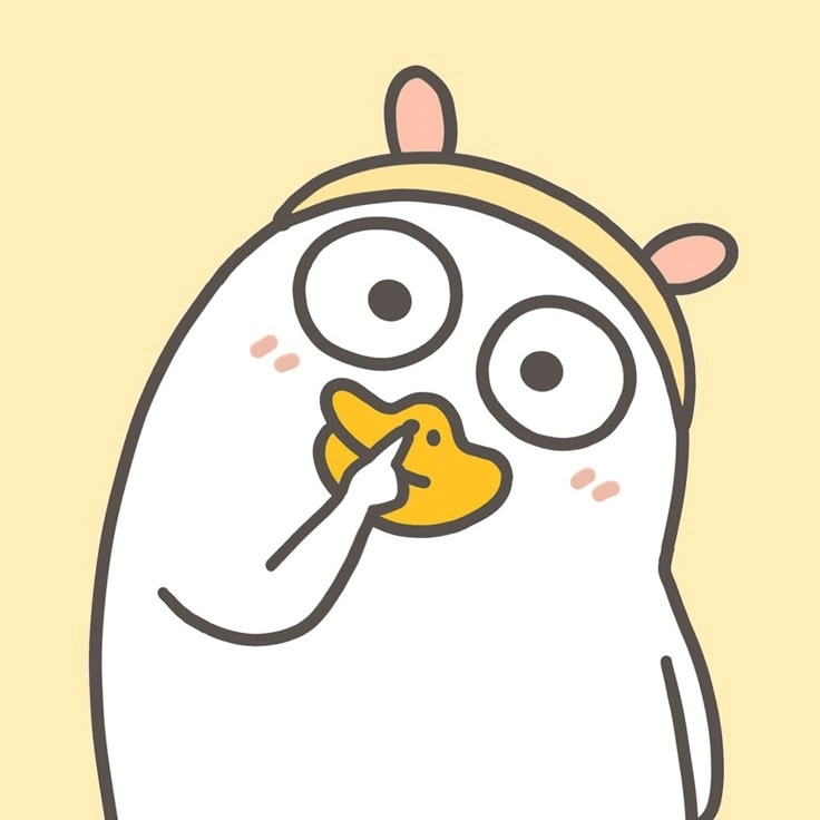 Ảnh vịt trắng cute cho bộ sưu tập avatar vịt hài hước