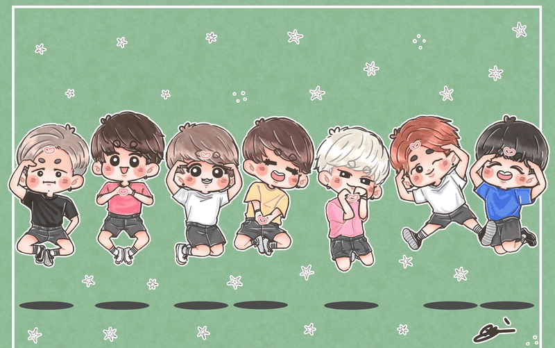 Xem bộ sưu tập bts chibi cute cực dễ thương