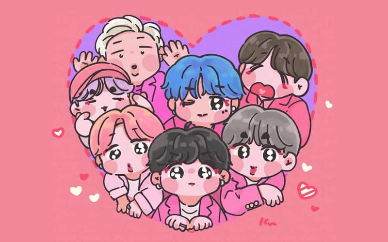 Thả tim cho bts chibi jimin siêu đáng yêu