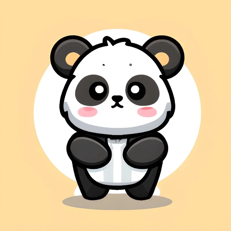 Chibi cute chibi gấu trúc khiến tim tan chảy