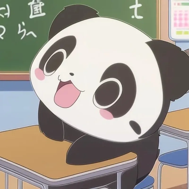 Gấu trúc cute chibi lan tỏa năng lượng tích cực