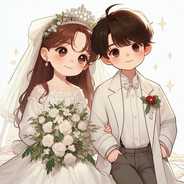 Tìm chibi cô dâu chú rể cute cho dự án của bạn