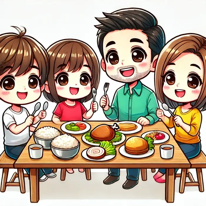 Khám phá ảnh gia đình chibi dễ thương cho bé