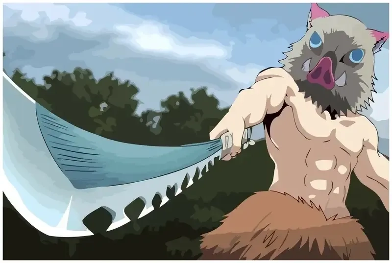 Trận chiến gay cấn douma and inosuke trong manga