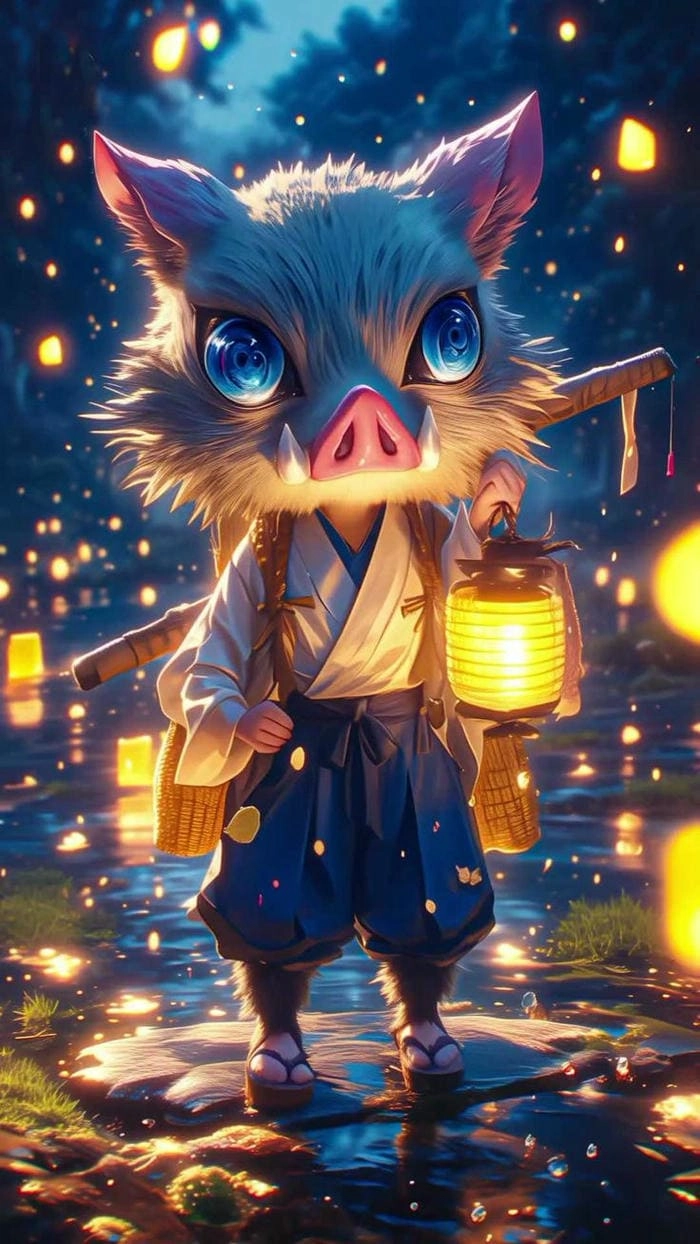 Khám phá inosuke chibi cực dễ thương và ngầu