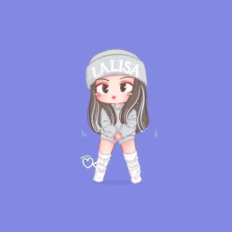 Lisa chibi cute khiến tim tan chảy