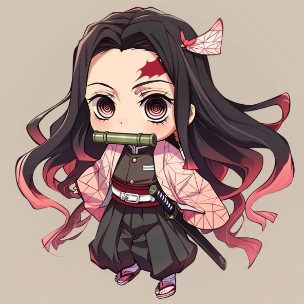 Thực hành vẽ nezuko chibi đơn giản tại nhà