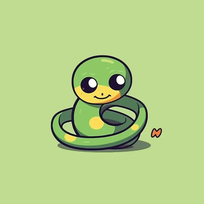 Con rắn chibi cute cực kỳ nổi bật