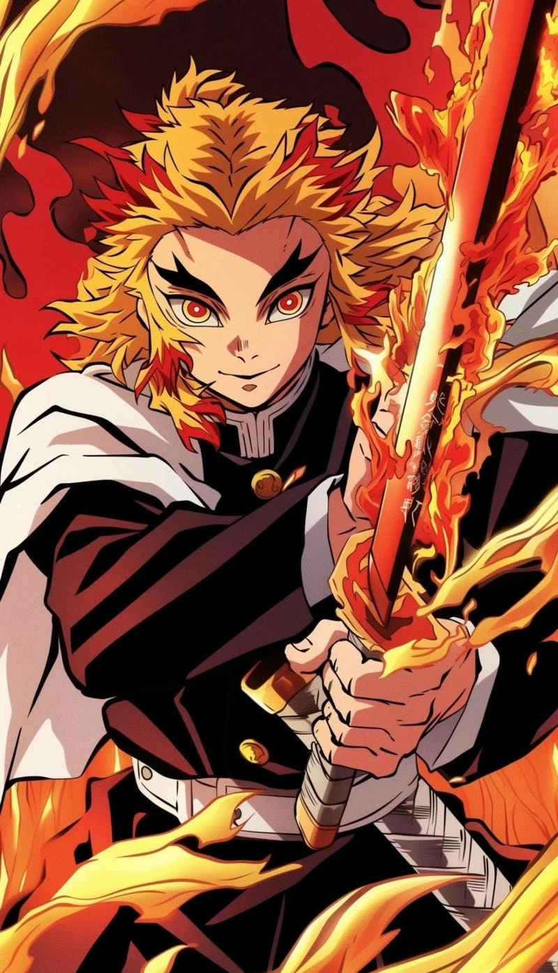 Trận chiến mãn nhãn rengoku vs akaza