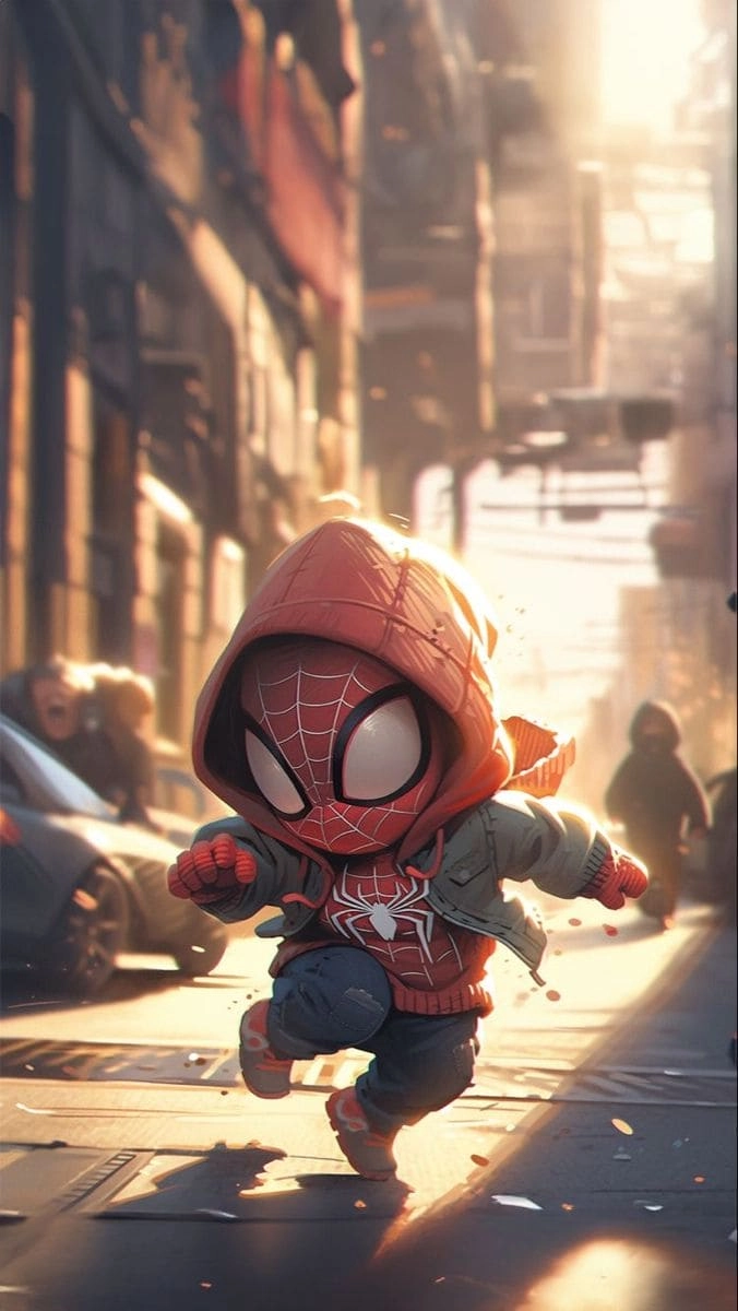 Sưu tập mô hình spider man chibi mini siêu cute