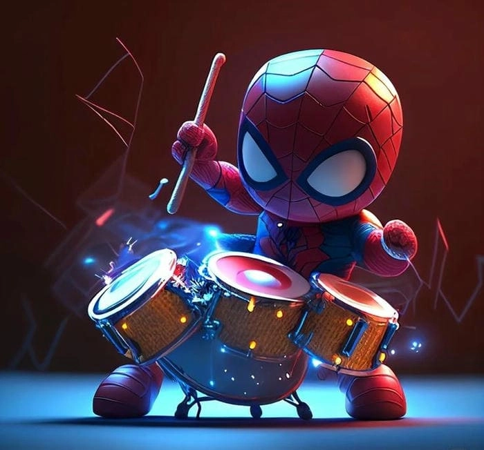 Tải spider man chibi vector chất lượng cao miễn phí
