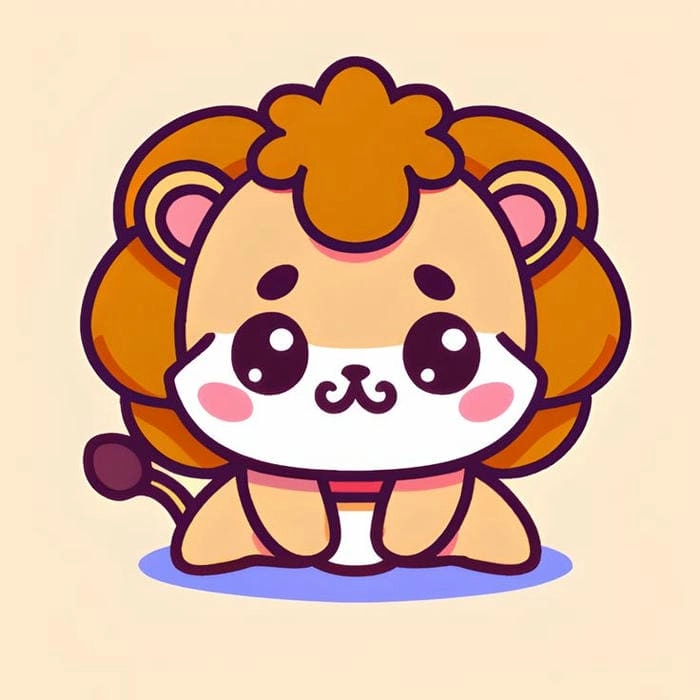 Học cách vẽ sư tử chibi dễ thương và sinh động