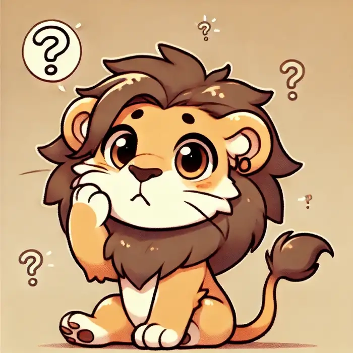 Thưởng thức ảnh sư tử chibi cute sinh động đầy màu sắc