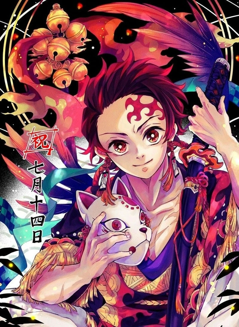 Tanjiro chibi cute dễ thương khiến fan mê mẩn
