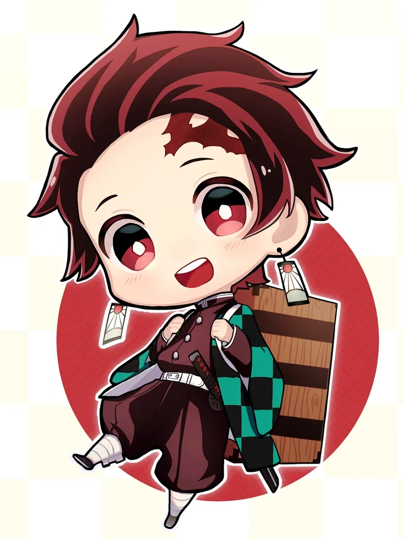 Ngắm kamado tanjiro chibi cute siêu dễ thương và sinh động