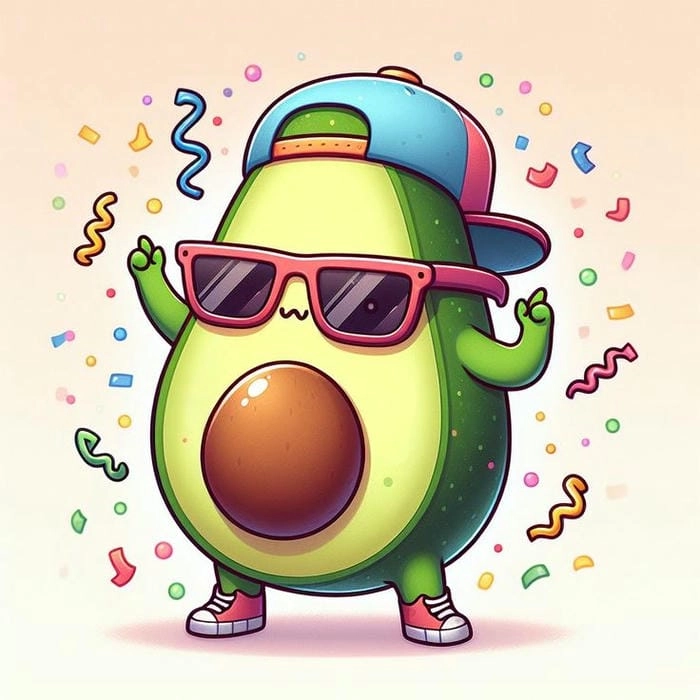 Chọn avatar hình trái bơ chibi cute cực đáng yêu
