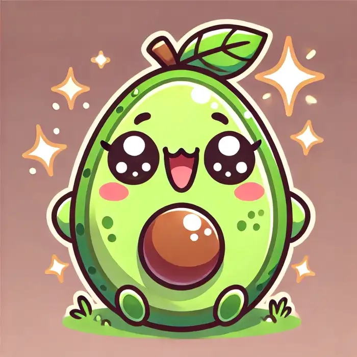 Tải hình nền trái bơ chibi đáng yêu cho điện thoại