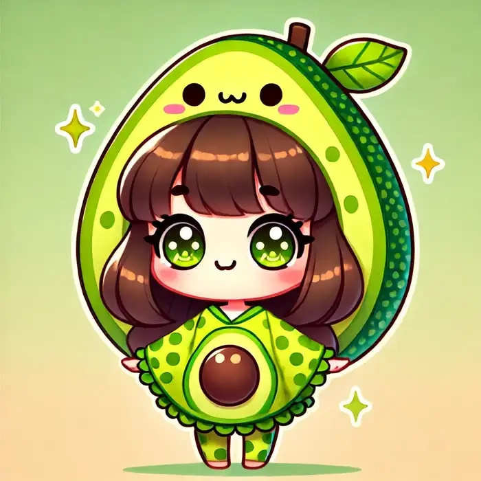 Khám phá bộ tranh trái bơ vẽ chibi cực dễ thương