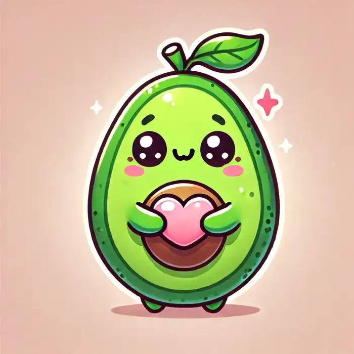 Trang trí avatar bằng chibi quả bơ siêu dễ thương