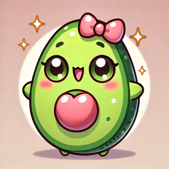 Tìm kiếm ảnh bơ chibi đáng yêu cho bé sáng tạo
