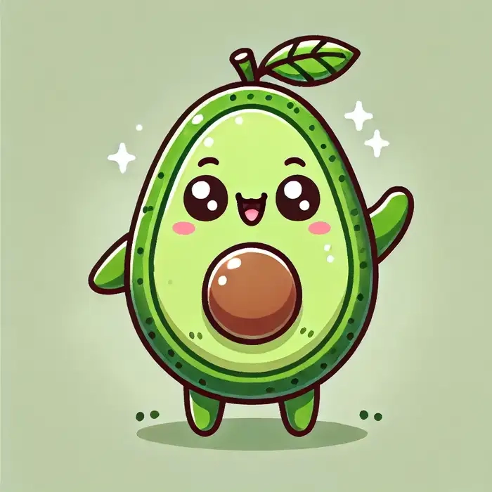 Trang trí màn hình với hình chibi quả bơ xinh xắn