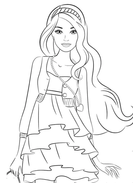 Bé yêu thích tranh tô màu barbie dễ thương nhất