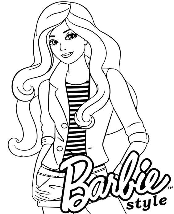 Khám phá tranh tô màu búp bê barbie thú vị cho bé