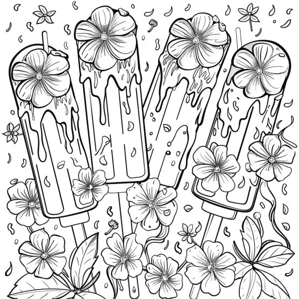 Thỏa sức sáng tạo với tranh tô màu kem ốc quế xinh xắn