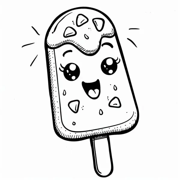 Bé vui tô màu que kem mập xinh xắn và sinh động