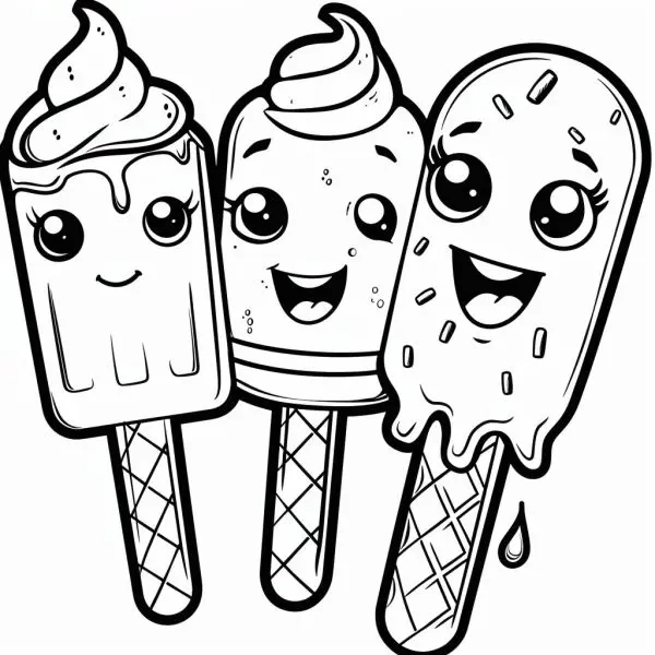 Khám phá những bức tranh tô màu kem ngộ nghĩnh và thú vị cho bé