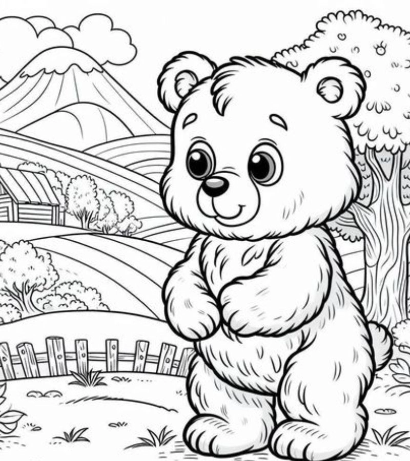 Tô màu cùng tranh tô màu gấu bông ngộ nghĩnh và đáng yêu