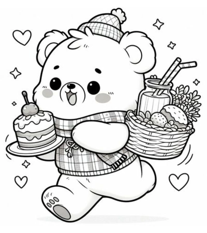 Thỏa sức sáng tạo với tranh tô màu con gấu cho bé dễ thương