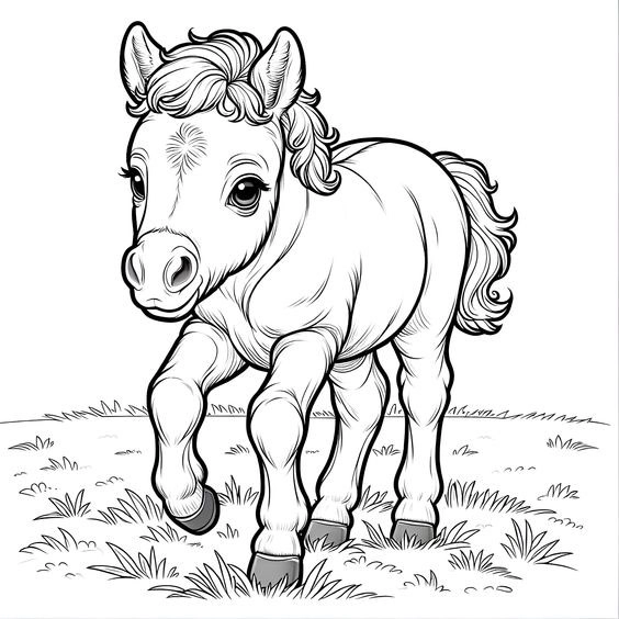 Thử sức cùng tranh tô màu con ngựa unicorn huyền bí