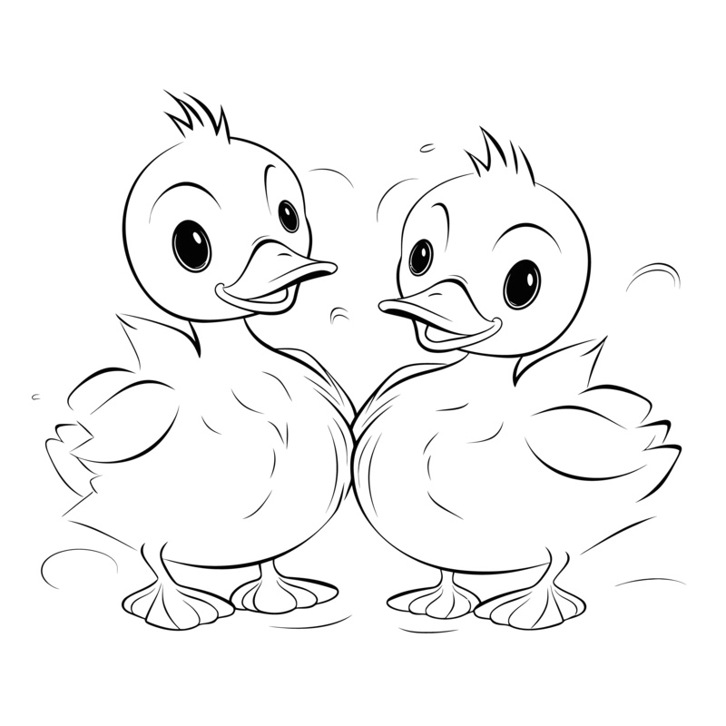 Khám phá tranh tô màu con vịt sinh động cho bé vui chơi