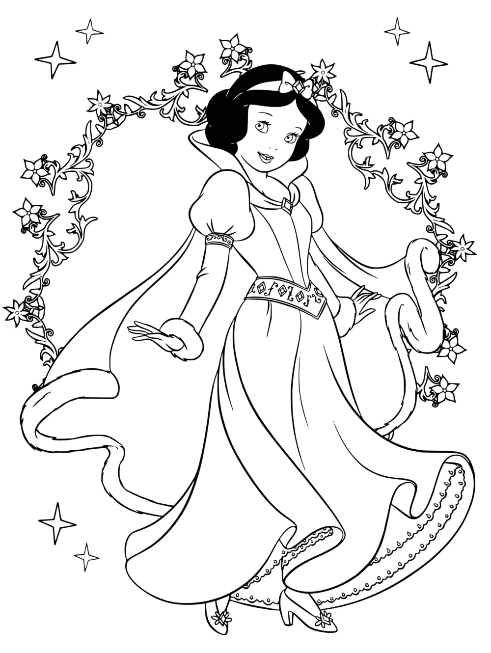 Thỏa sức sáng tạo với tranh tô màu công chúa Disney xinh đẹp