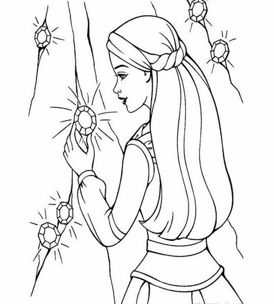 Bé tập tô tranh công chúa Anna bằng bút chì mềm mại