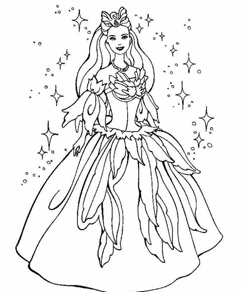 Tranh tô màu công chúa Anna đơn giản cho bé mới tập tô