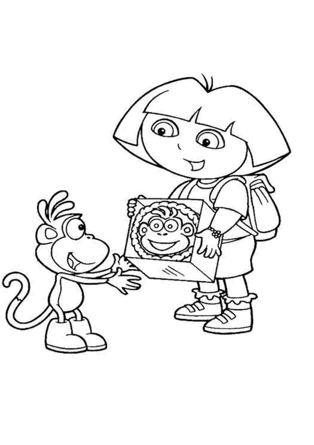Tô màu Dora the Explorer giúp bé phát triển sáng tạo