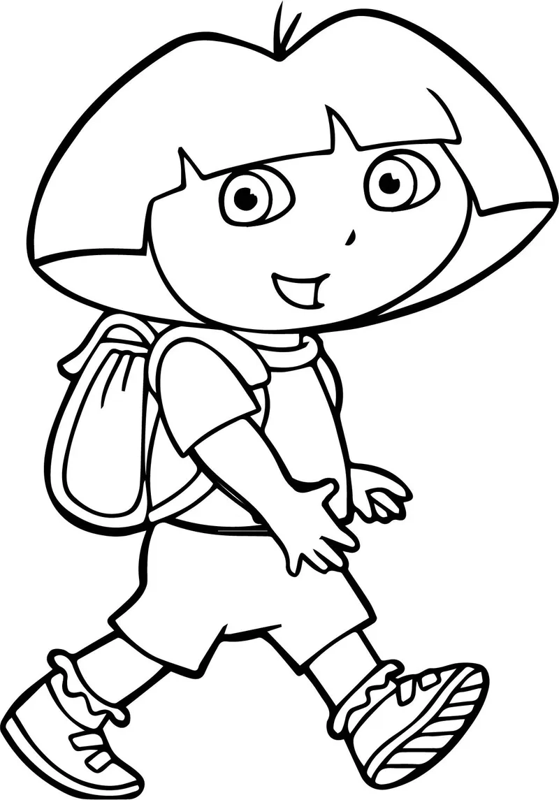 Tranh tô màu Dora the Explorer cho bé vừa học vừa chơi